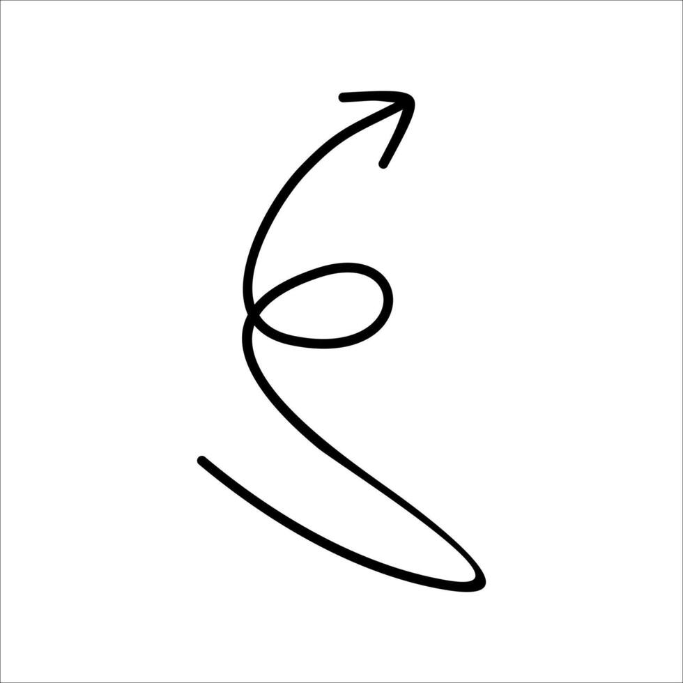 Modern Scrible Abstract Line Element vector
