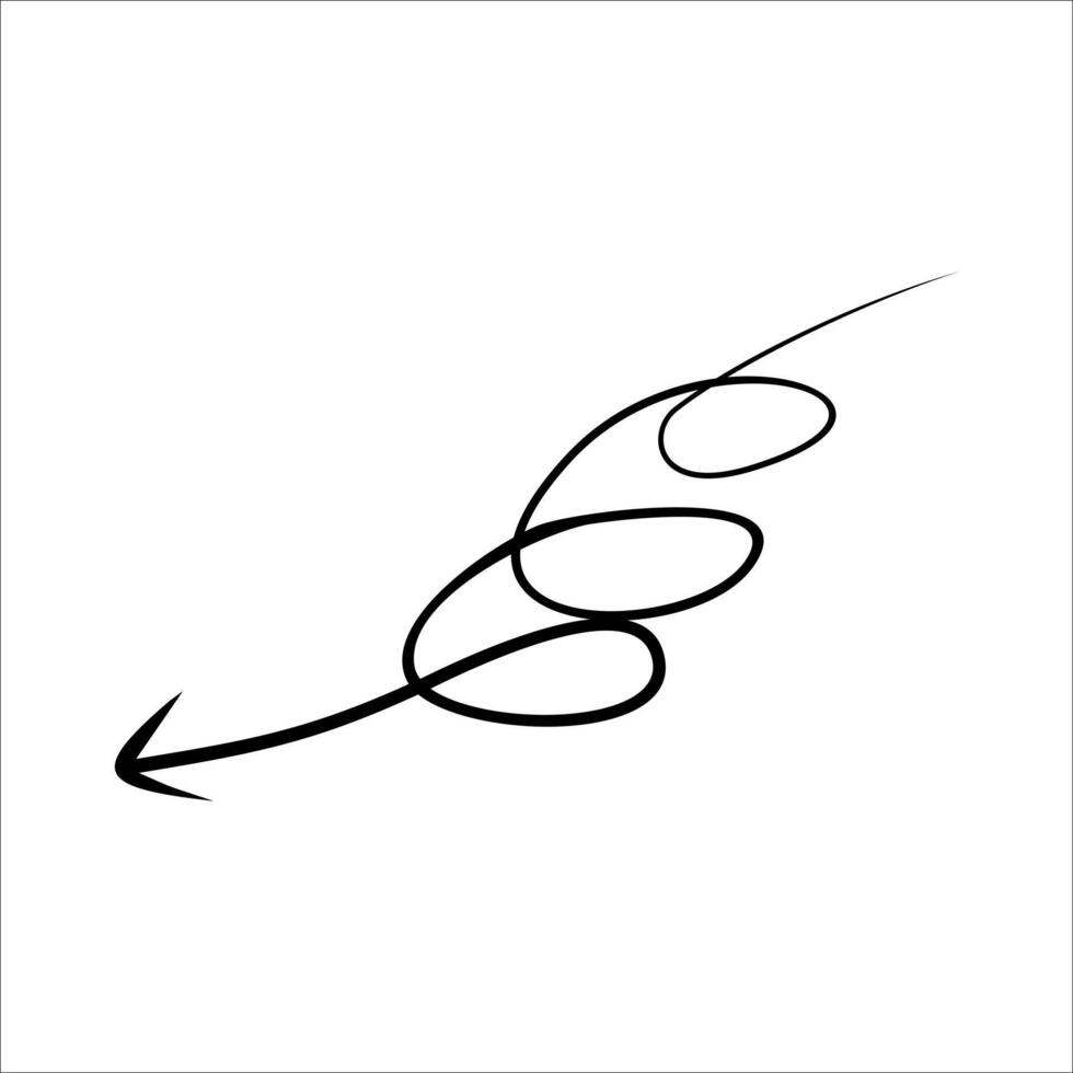 Modern Scrible Abstract Line Element vector