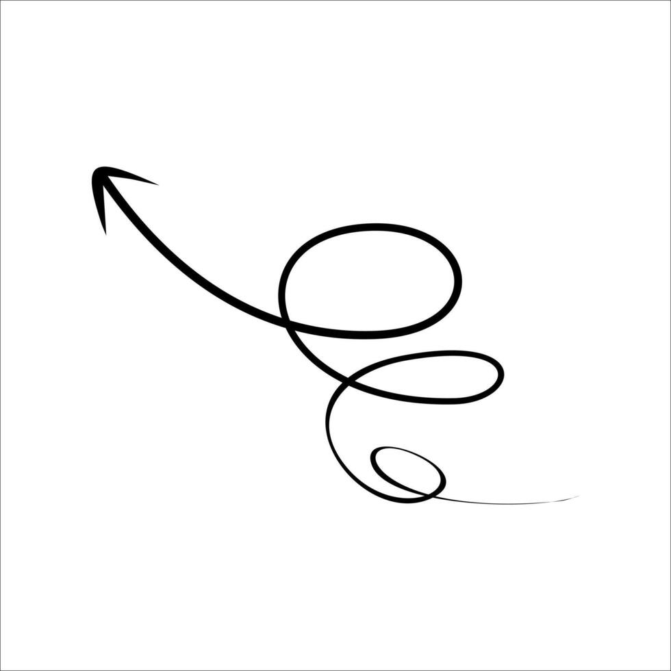 Modern Scrible Abstract Line Element vector