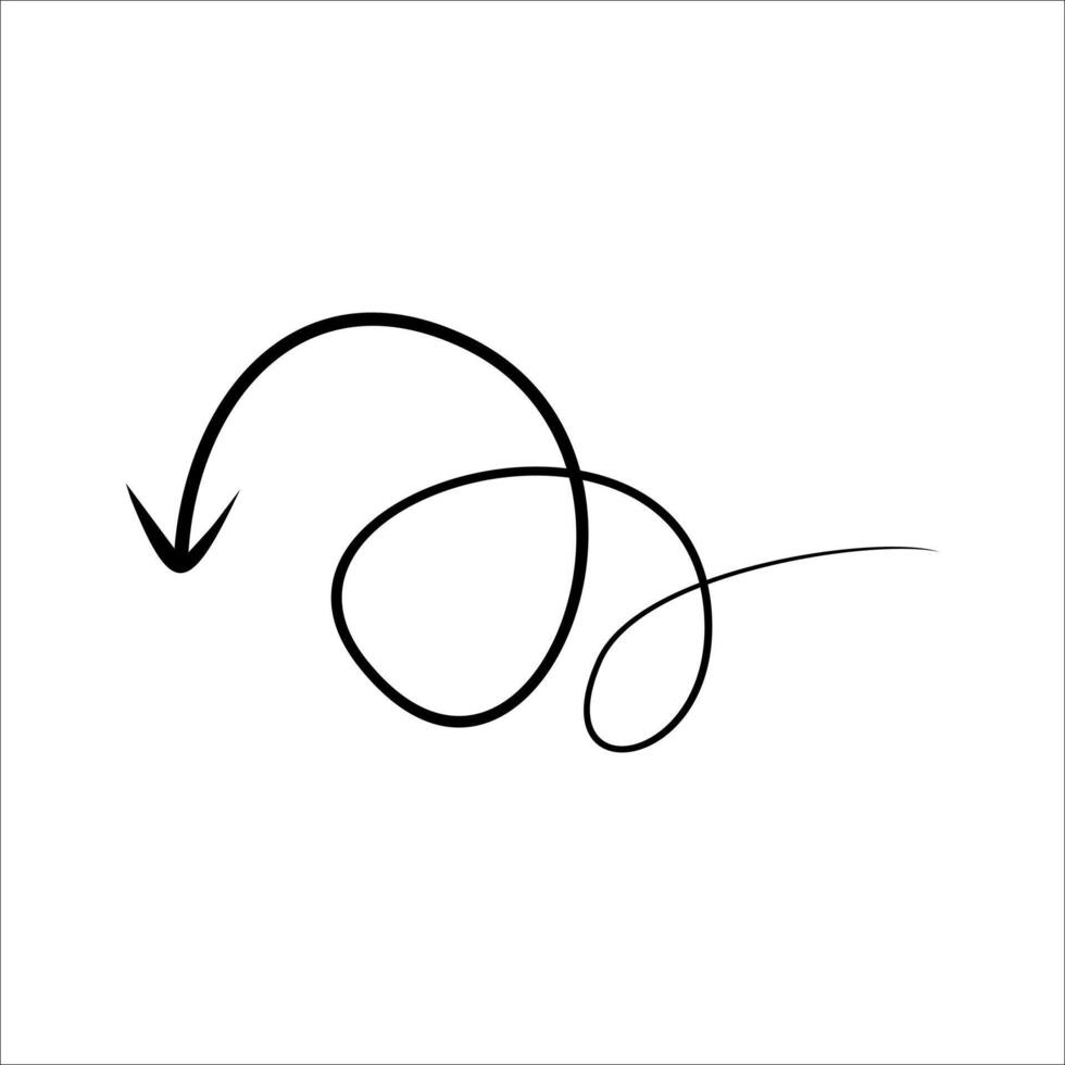 Modern Scrible Abstract Line Element vector