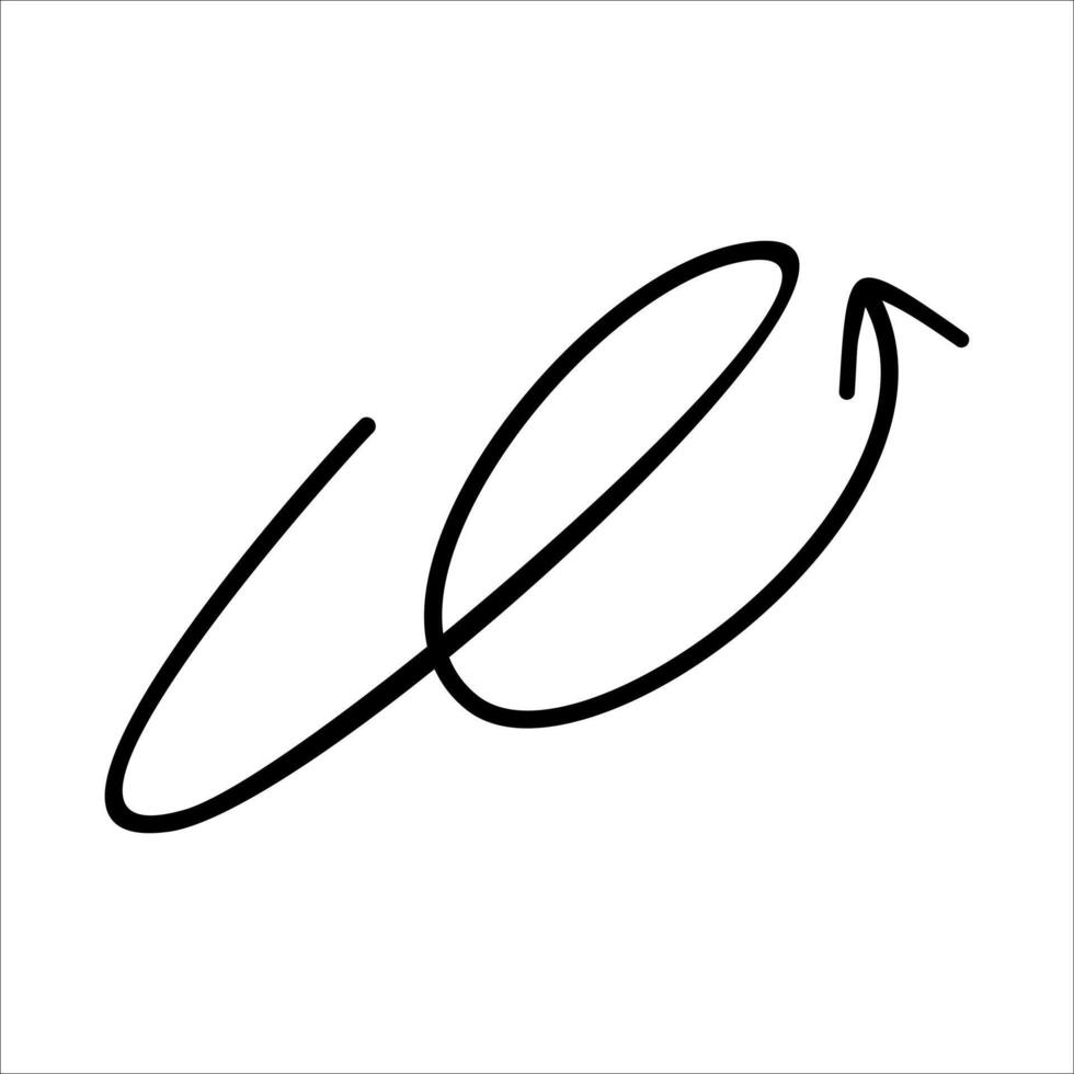 Modern Scrible Abstract Line Element vector