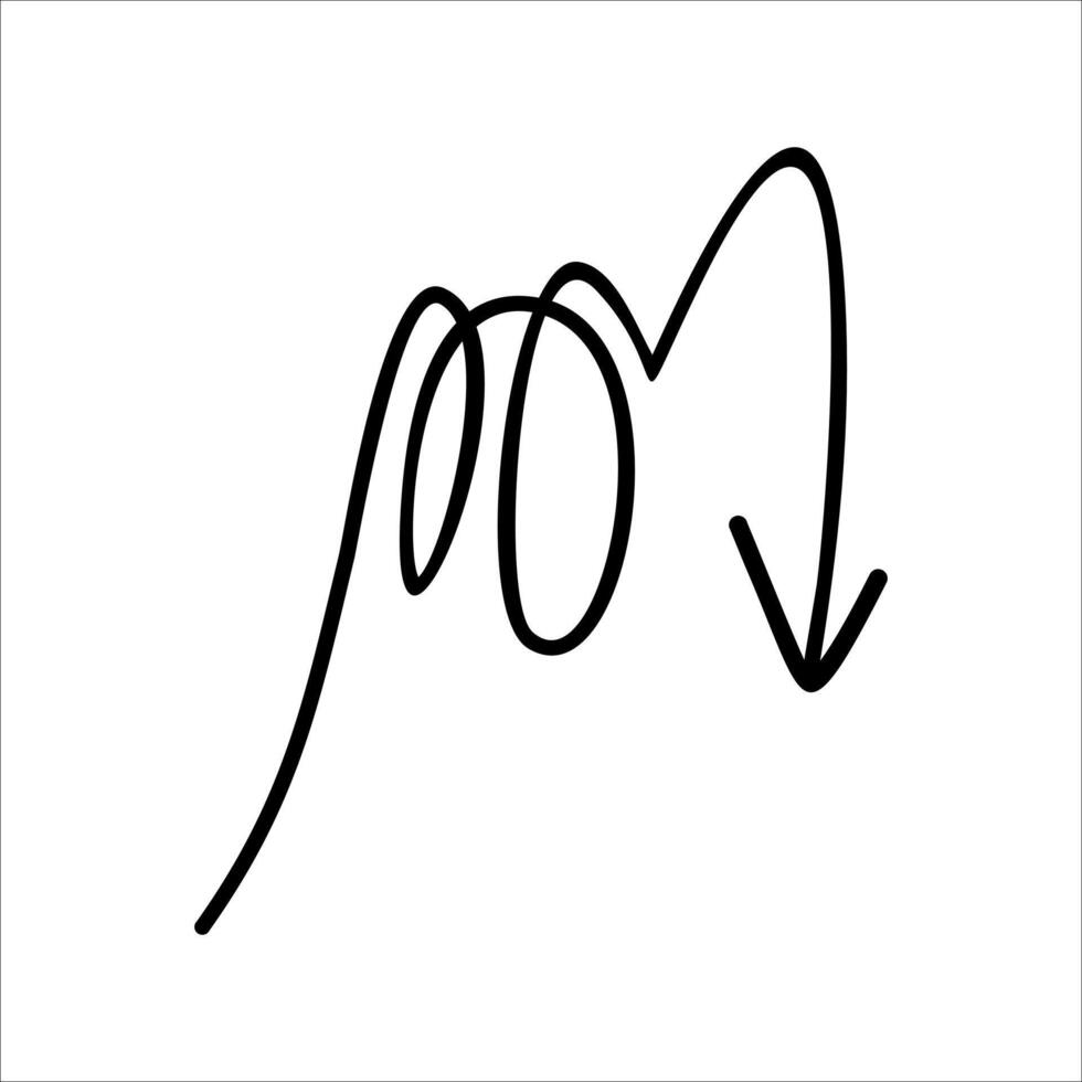 Modern Scrible Abstract Line Element vector