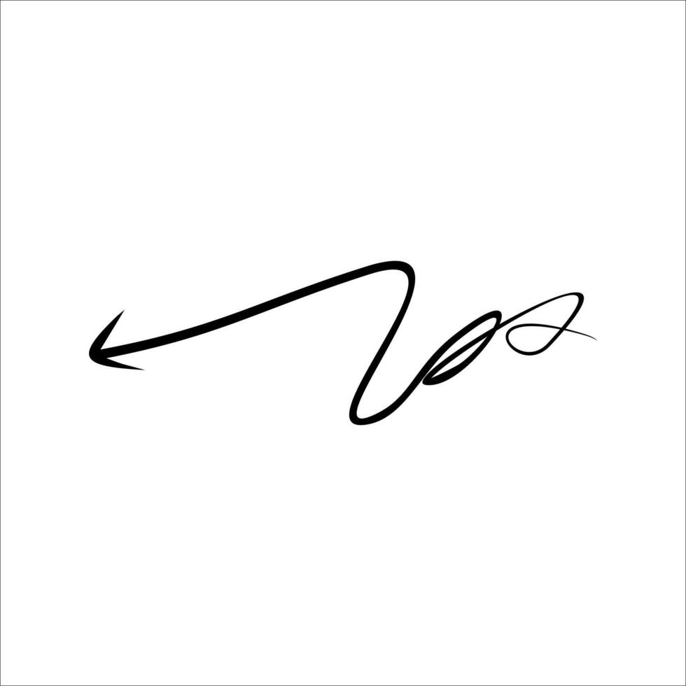 Modern Scrible Abstract Line Element vector