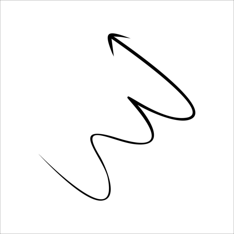 Modern Scrible Abstract Line Element vector