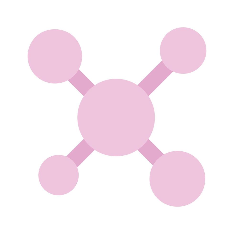 Beautifully designed Icon of molecules in modern style, molecular network vector