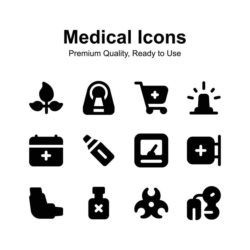 Get this carefully designed medical icons set, editable vectors