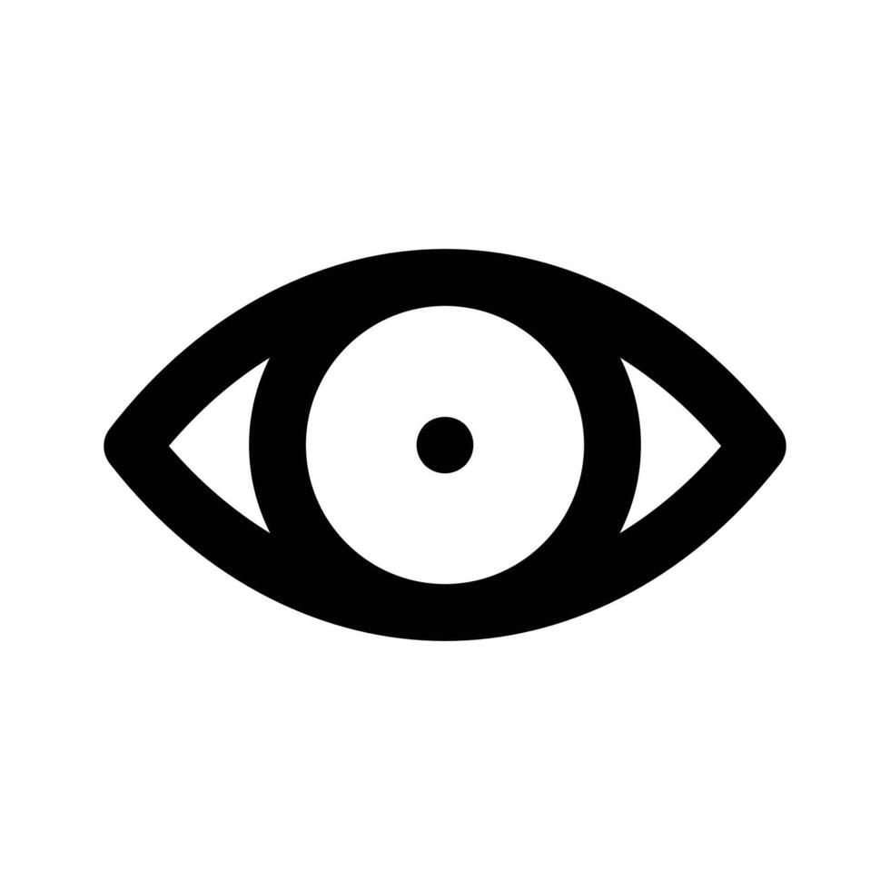 Eye Icon Design in trendy style, isolated on white background, ready to use vector