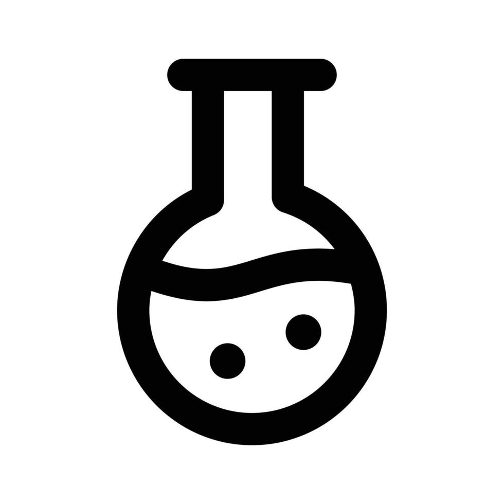 Liquid inside flask showing concept of lab experiment vector