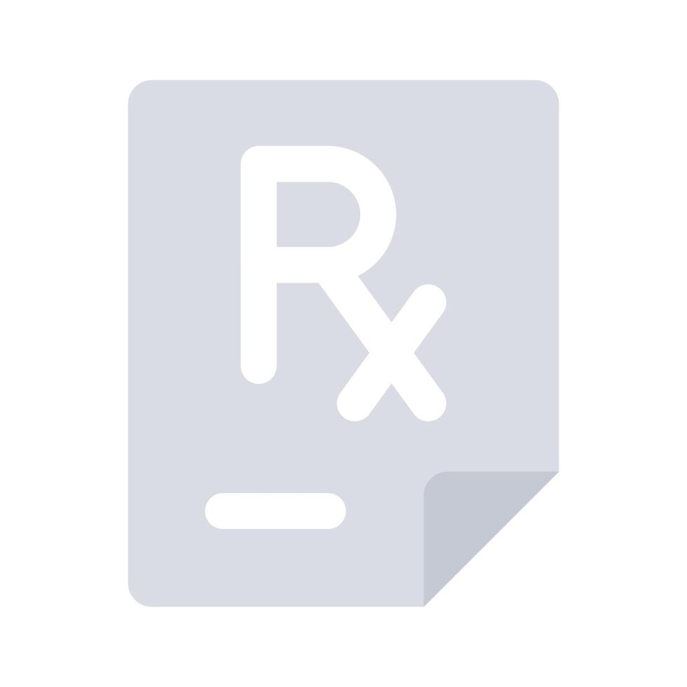 Medicine prescription with clipboard, and flat style of medical record vector