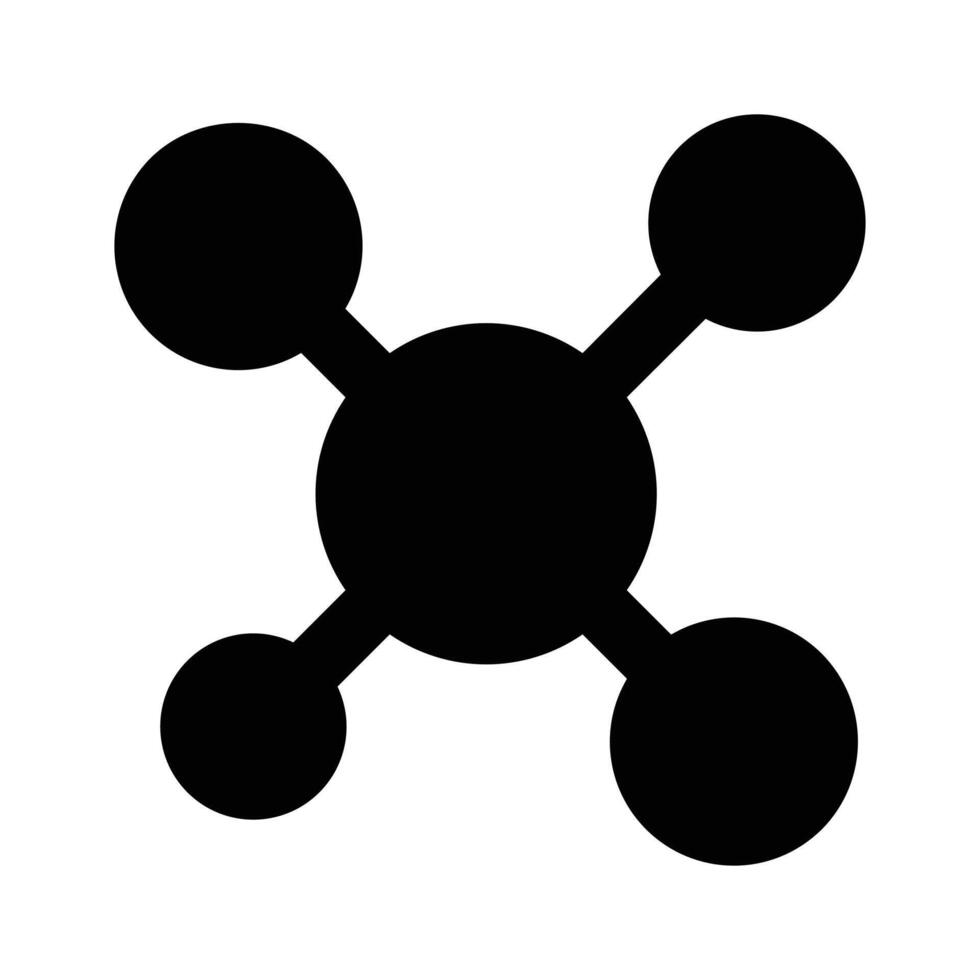 Beautifully designed Icon of molecules in modern style, molecular network vector
