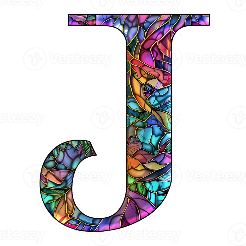 Stained Glass Alphabet Design png