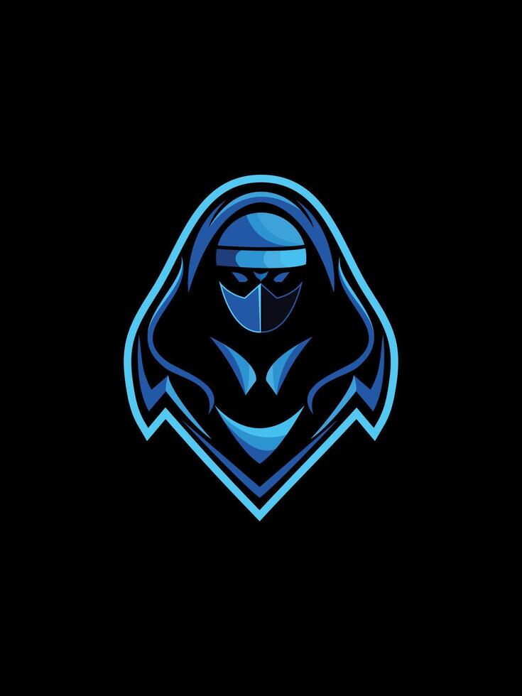 ninja color logo concept vector