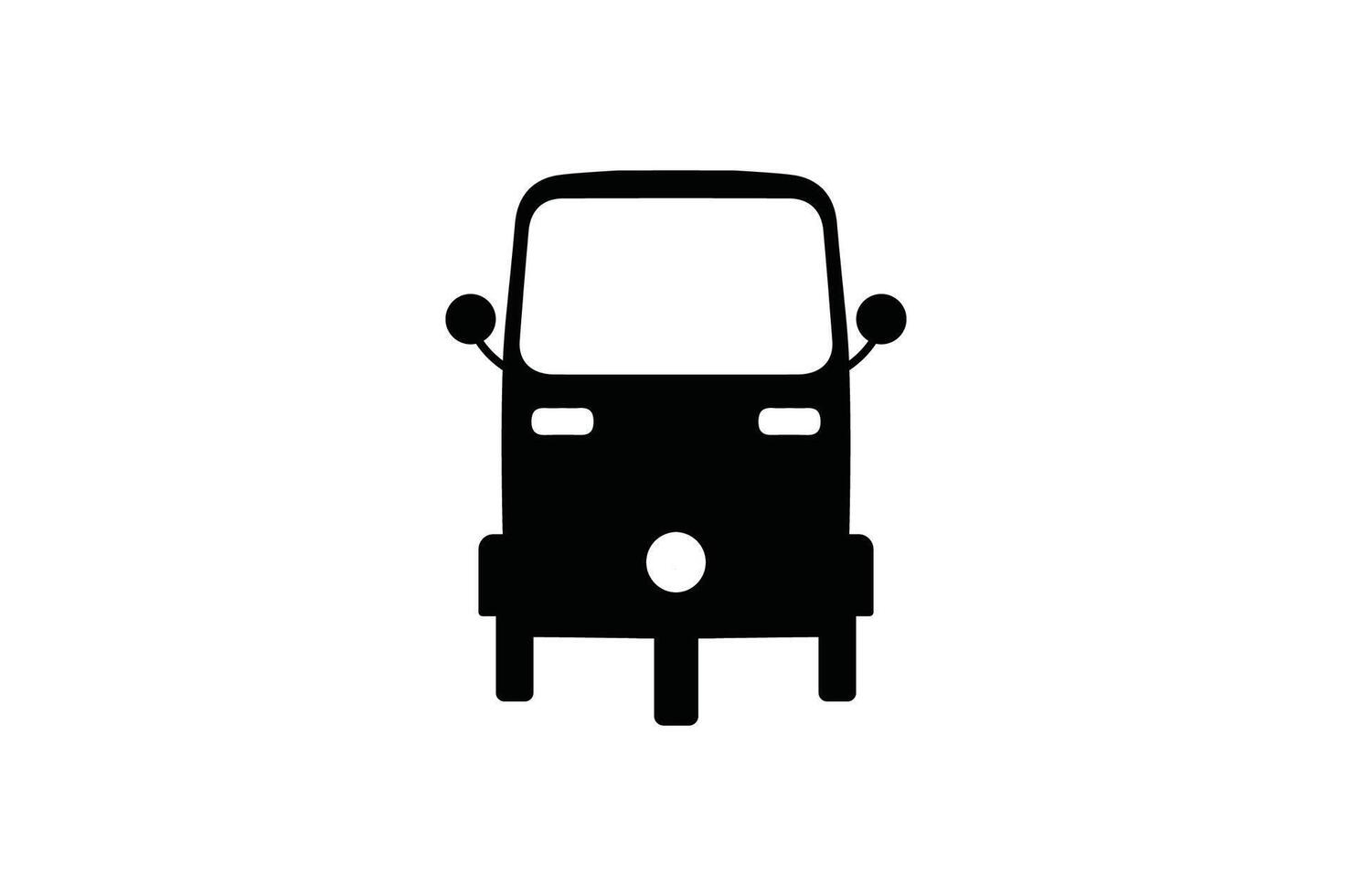 Tuk Tuk Taxi or parking logo. vector