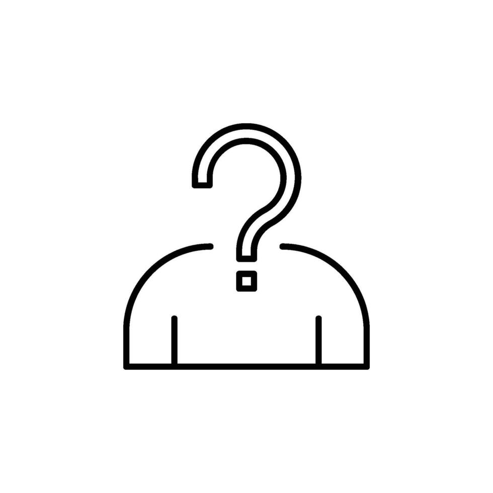 icon illustration of who guess, representing mystery and curiosity vector