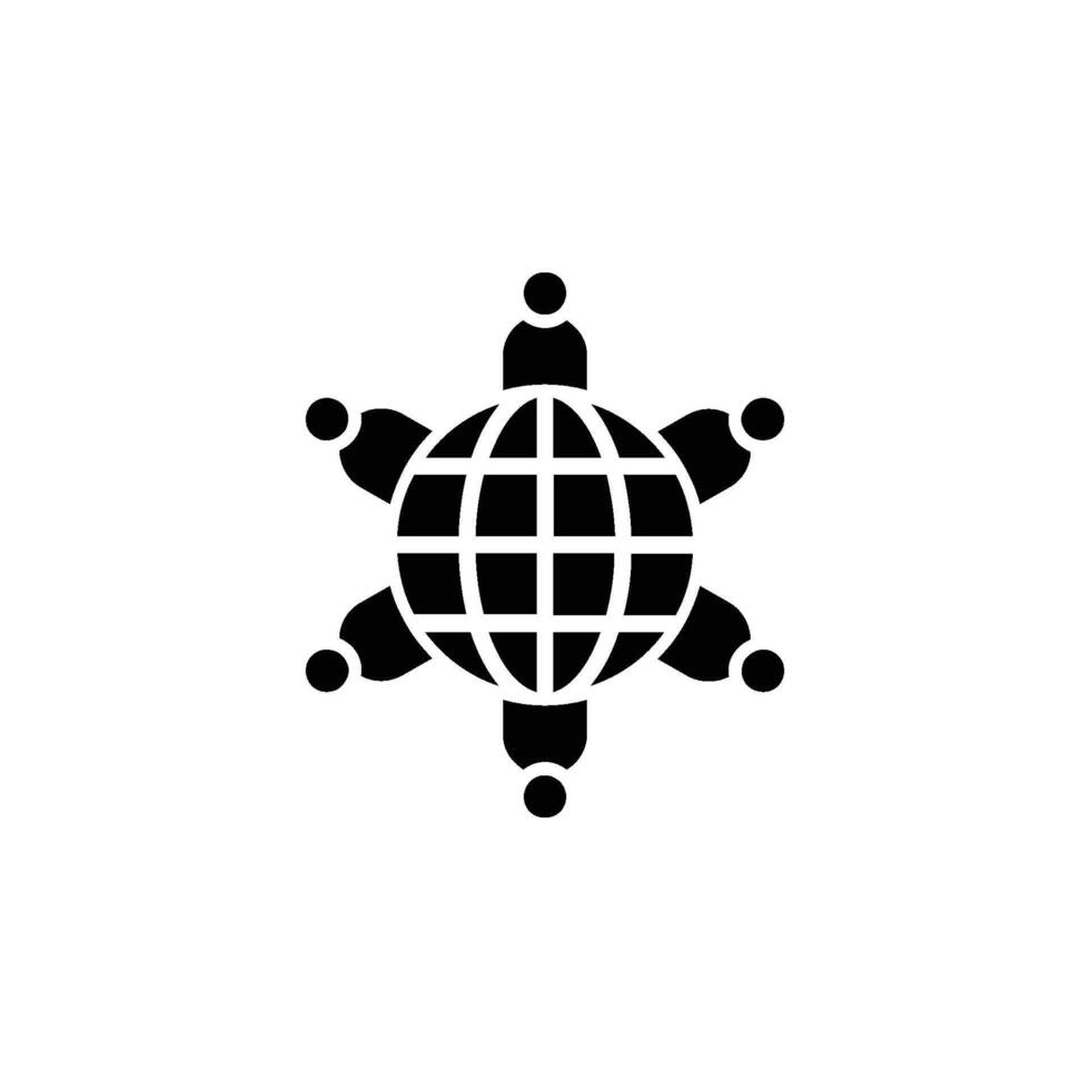 icon of people around the world, symbolizing a global conference vector