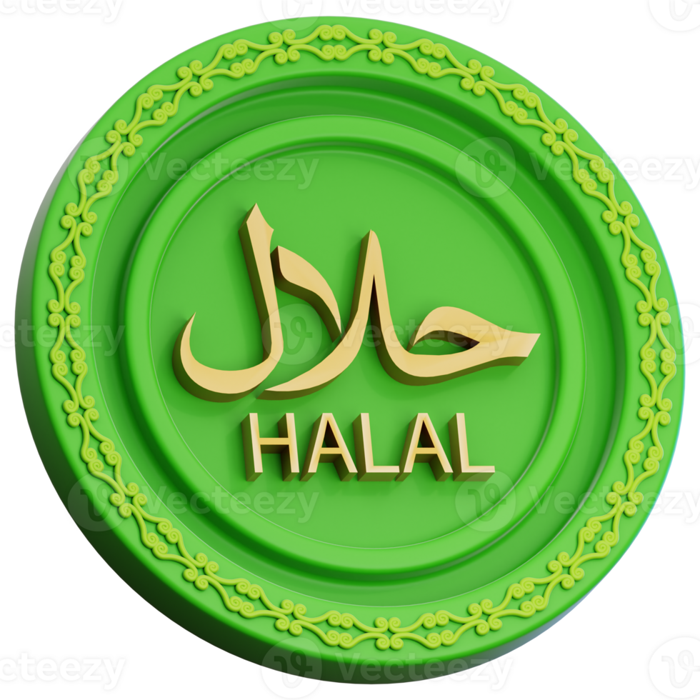 Halal 3d Illustration for web, app, infographic, etc png