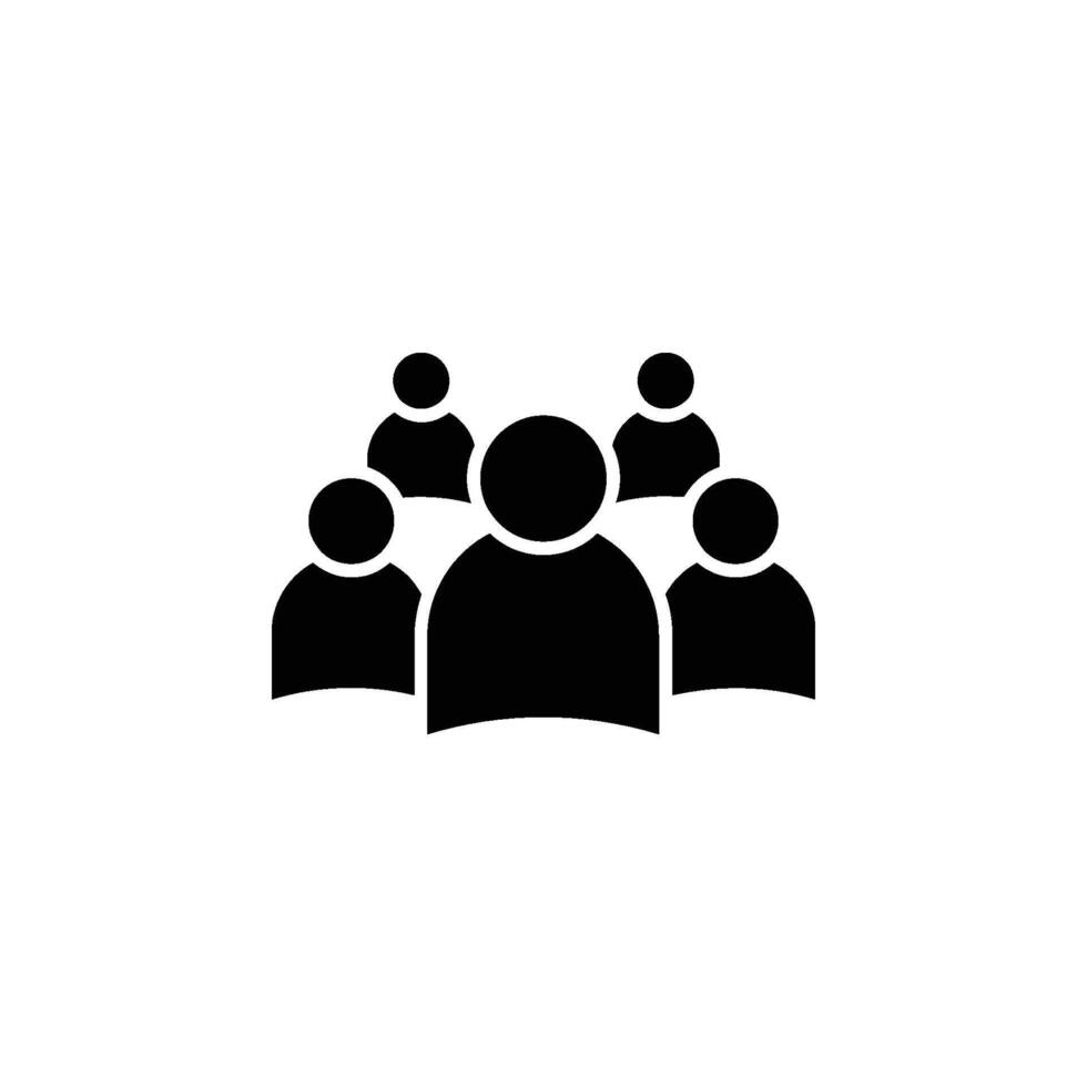 icon illustration of a group of people, representing community and unity vector