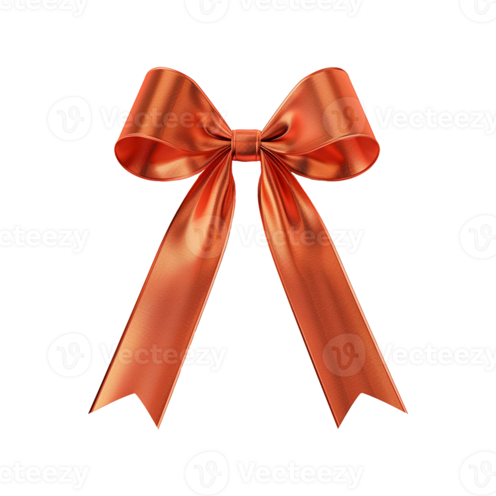 red ribbon and bow isolated on transparent background png