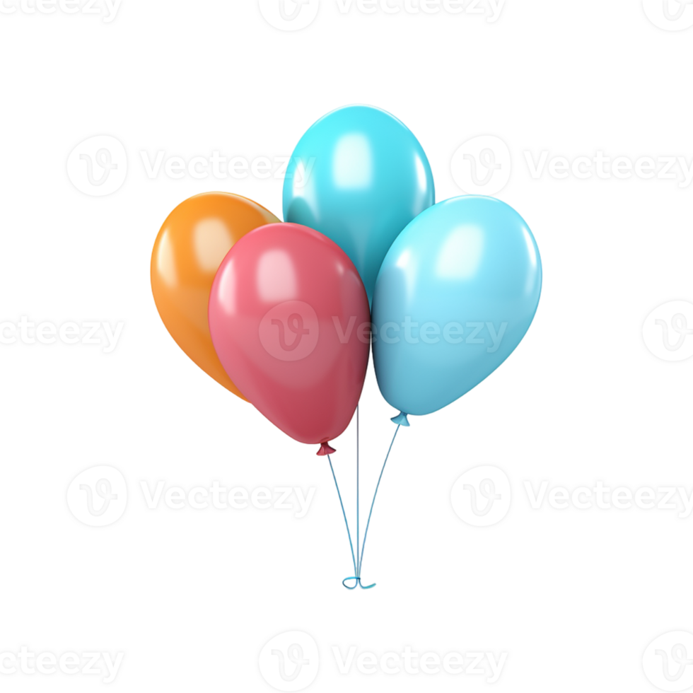 Balloons isolated on transparent background png