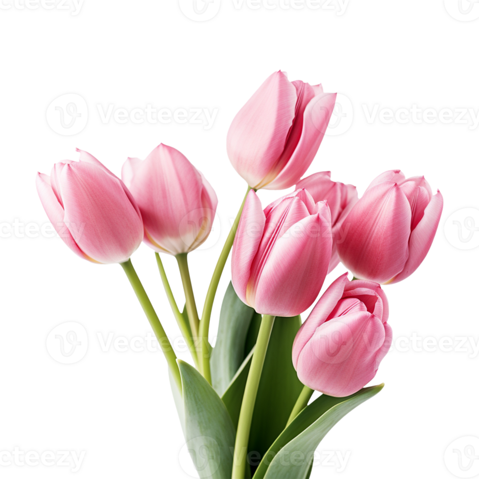 pink tulip isolated on transparent background png