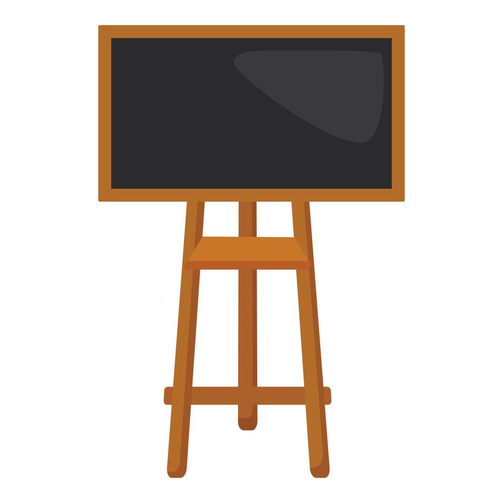 Blank art easel isolated on white background vector