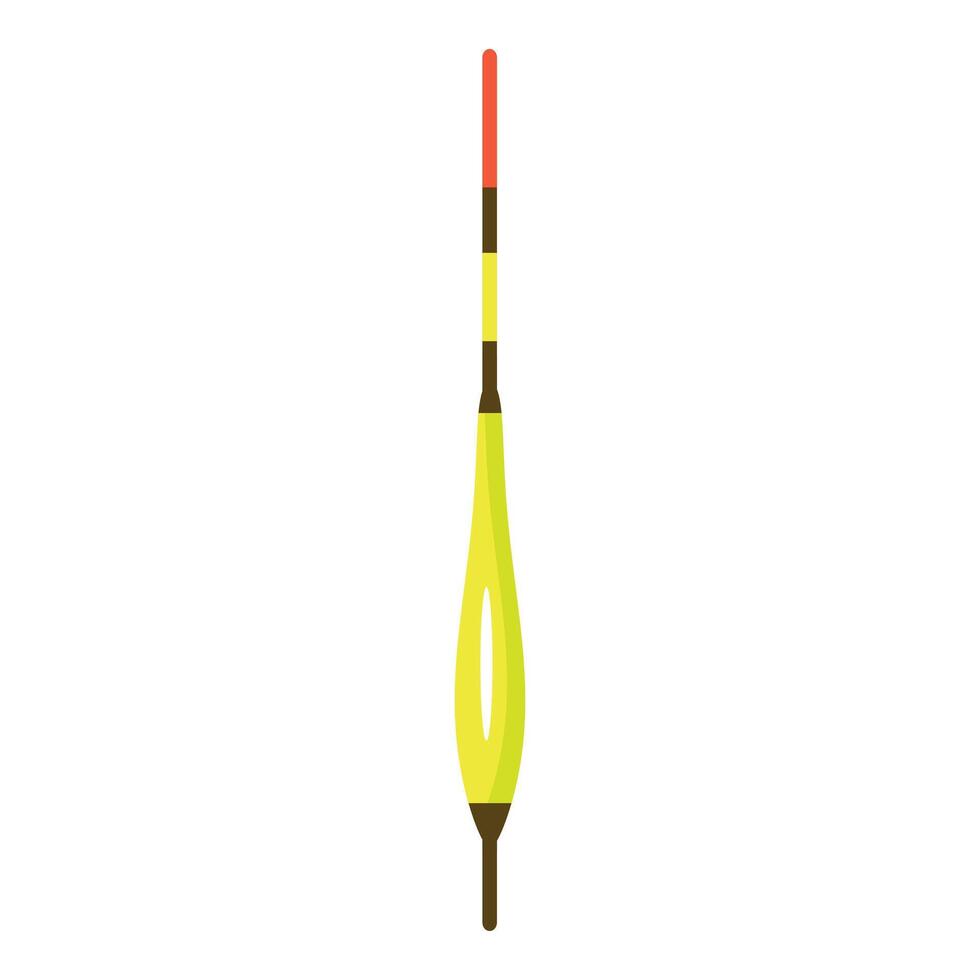 Flat design colorful fishing float icon isolated on white, suitable for fishing or sporting themes vector