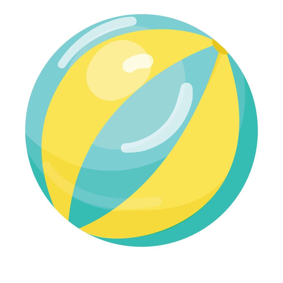 Colorful beach ball illustration vector