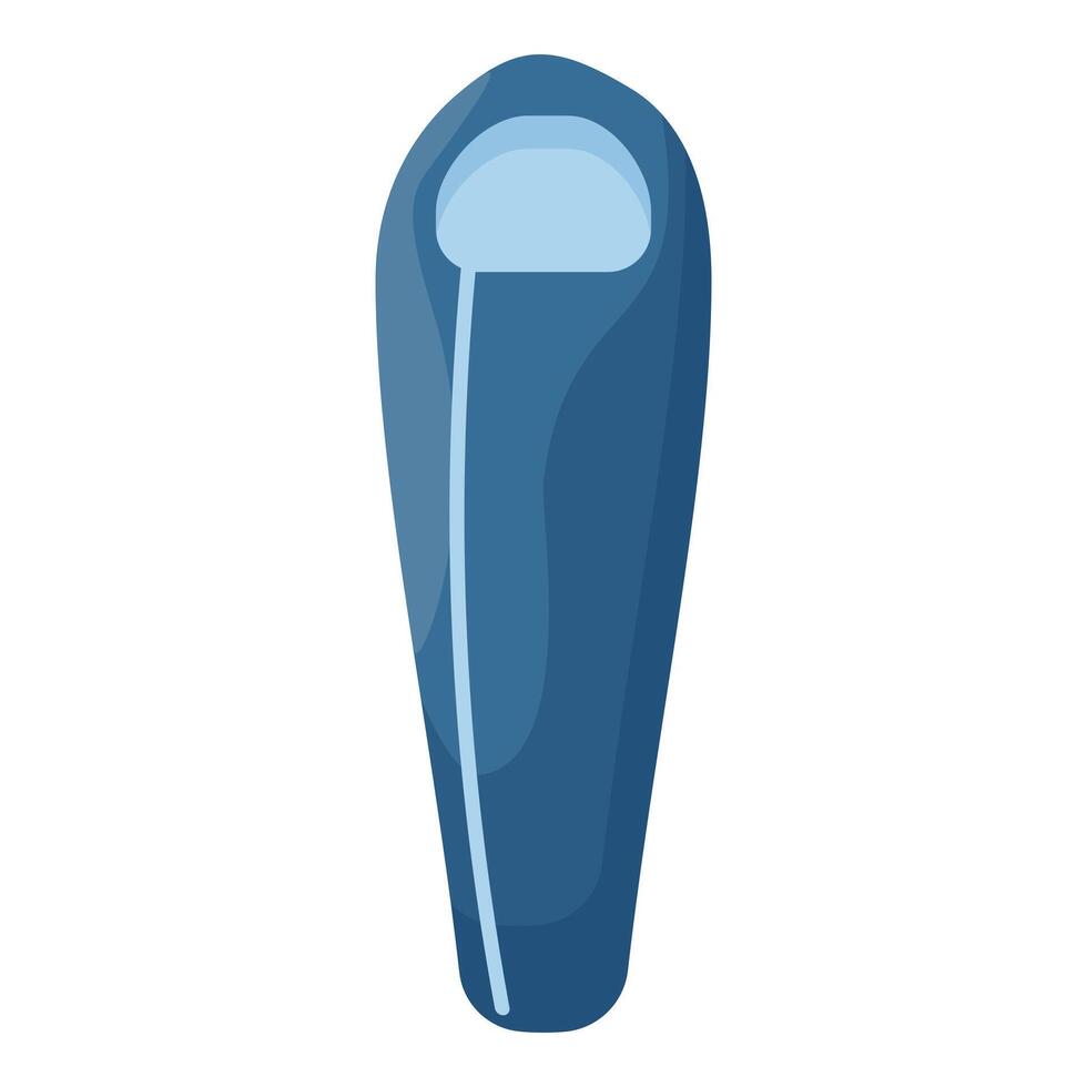 Blue modern sleeping bag icon vector
