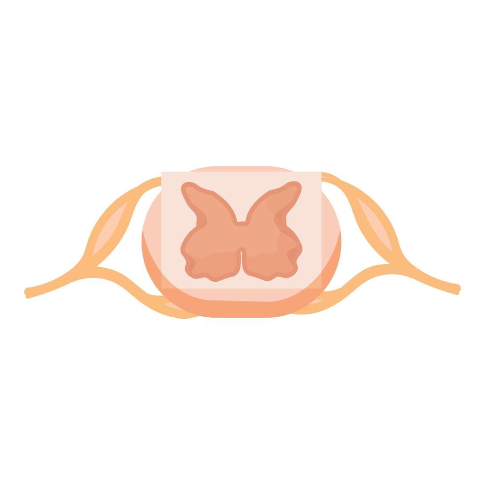 Simplified thyroid illustration on white background vector