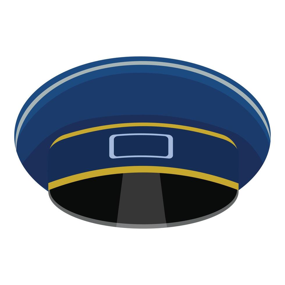 Detailed graphic of a professional pilot's uniform cap vector