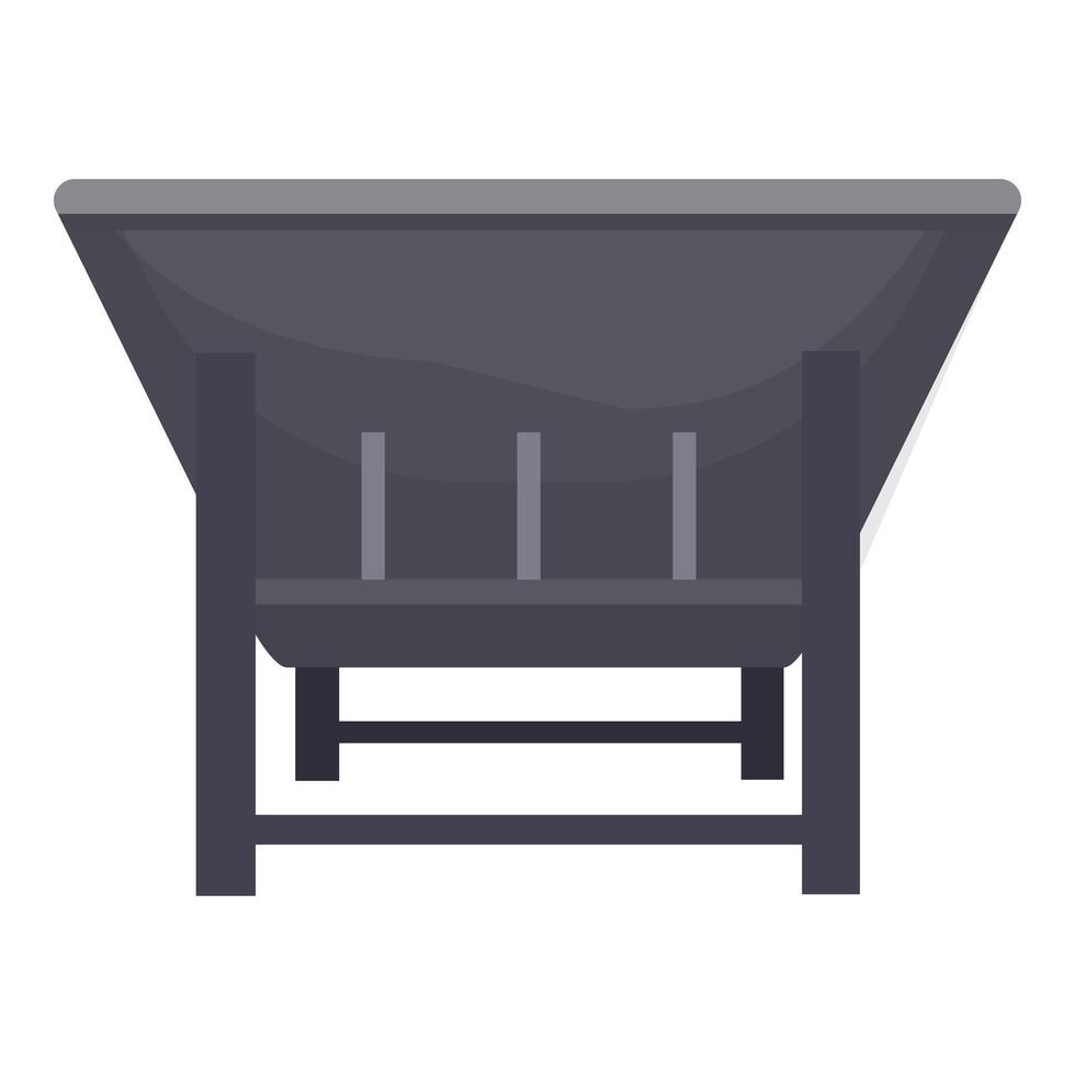 Modern minimalistic grey sofa icon vector