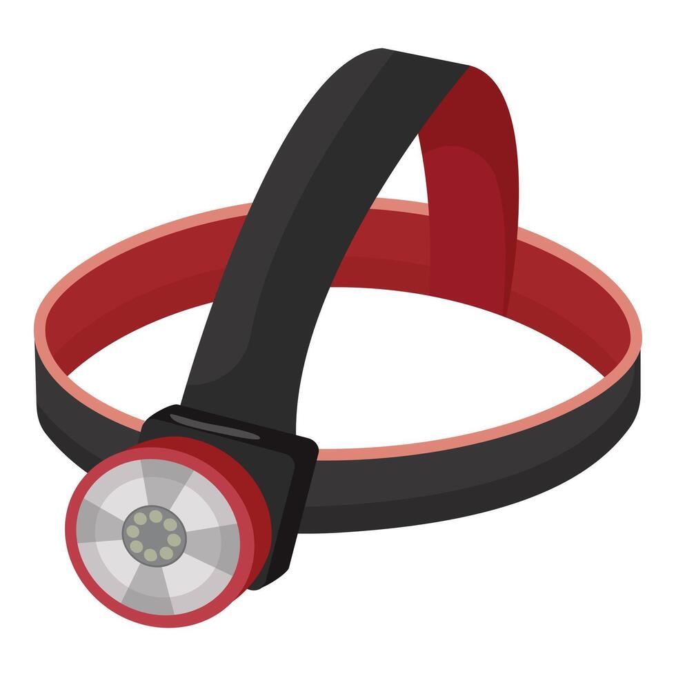 illustration of a red headlamp vector