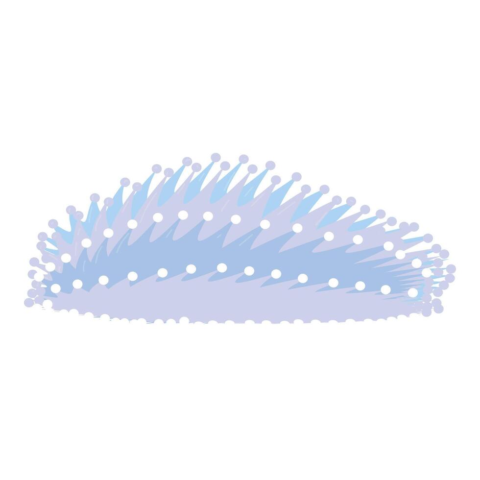 Abstract blue brush stroke with dots vector