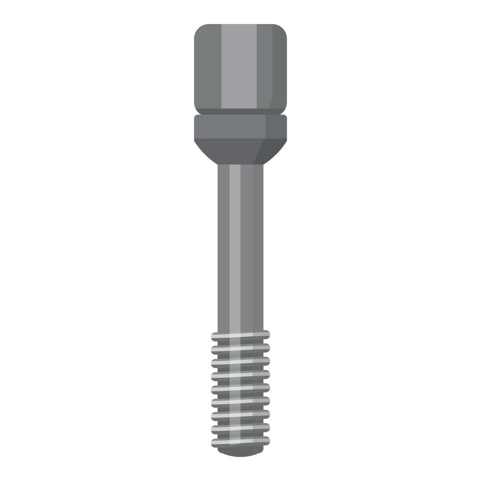 Detailed graphic of a metallic bolt, isolated on a white background vector