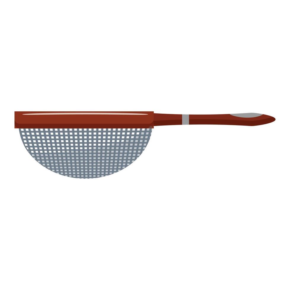 Kitchen colander isolated on white background vector