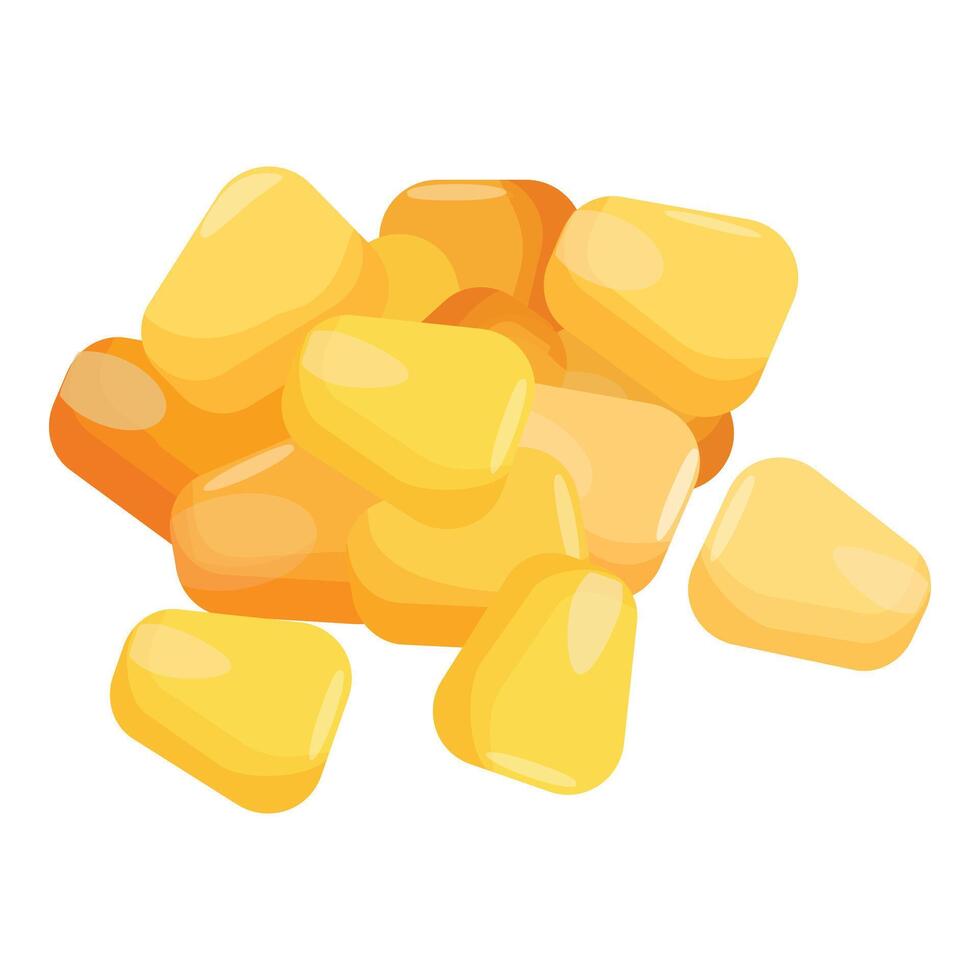 Pile of golden candy corn illustration vector