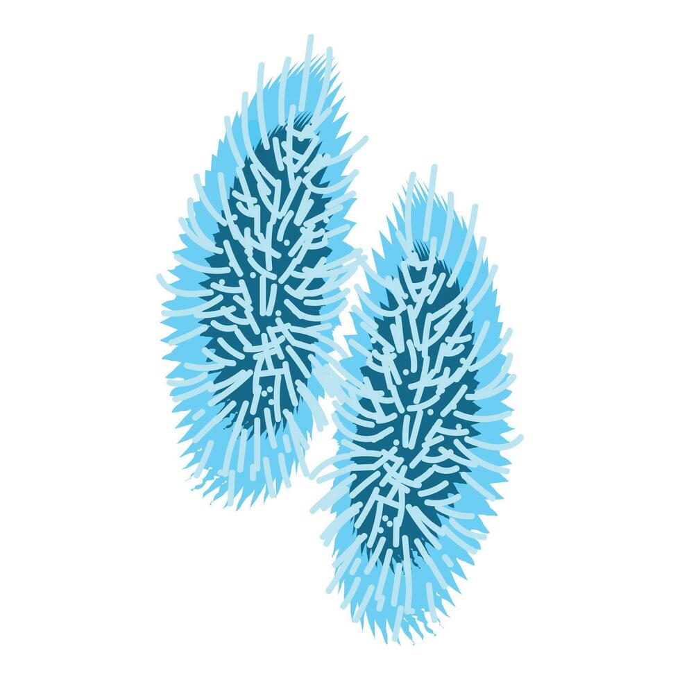 Stylized graphic of human lungs in shades of blue, symbolizing respiratory health vector