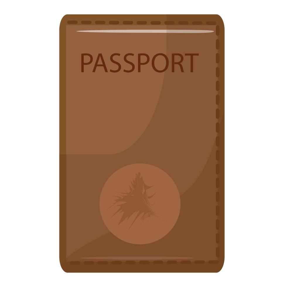 Flat design illustration of a passport vector