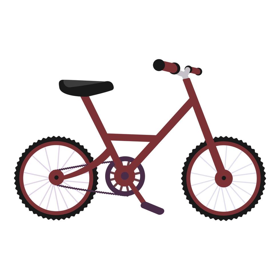 Classic red bicycle isolated on white vector