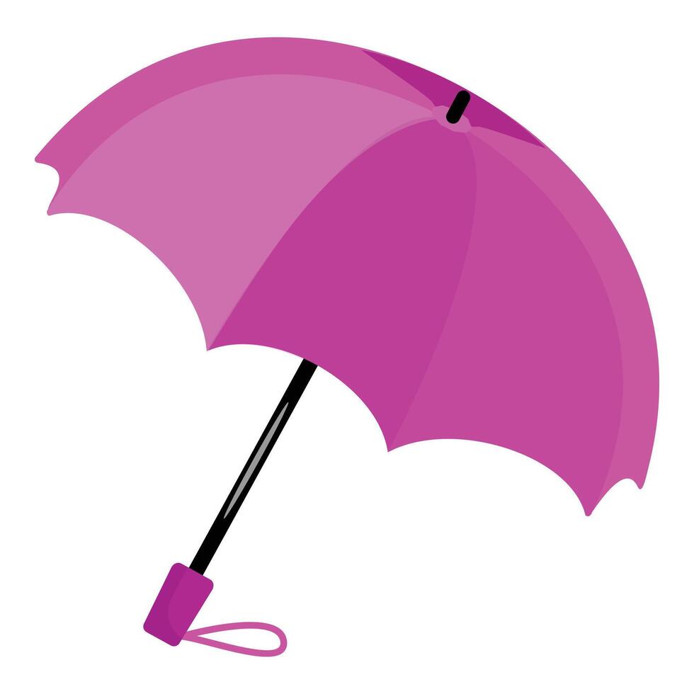 Pink umbrella isolated on white vector