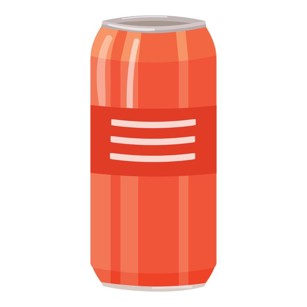 Blank red soda can illustration vector