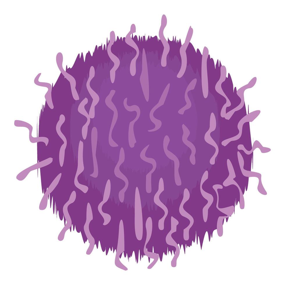 Abstract purple furry sphere illustration vector