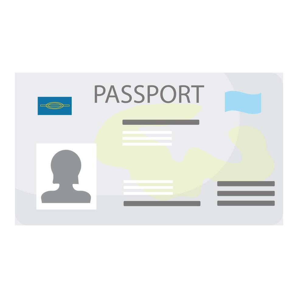 Flat design illustration of a generic passport with no identifiable marks vector