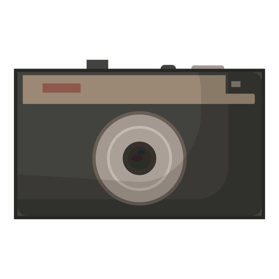 Flat design of a classic film camera on a white background vector