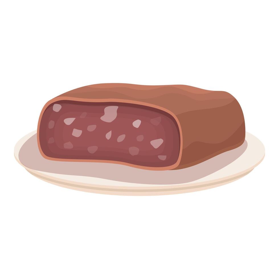 illustration of a chocolate bar on a plate vector