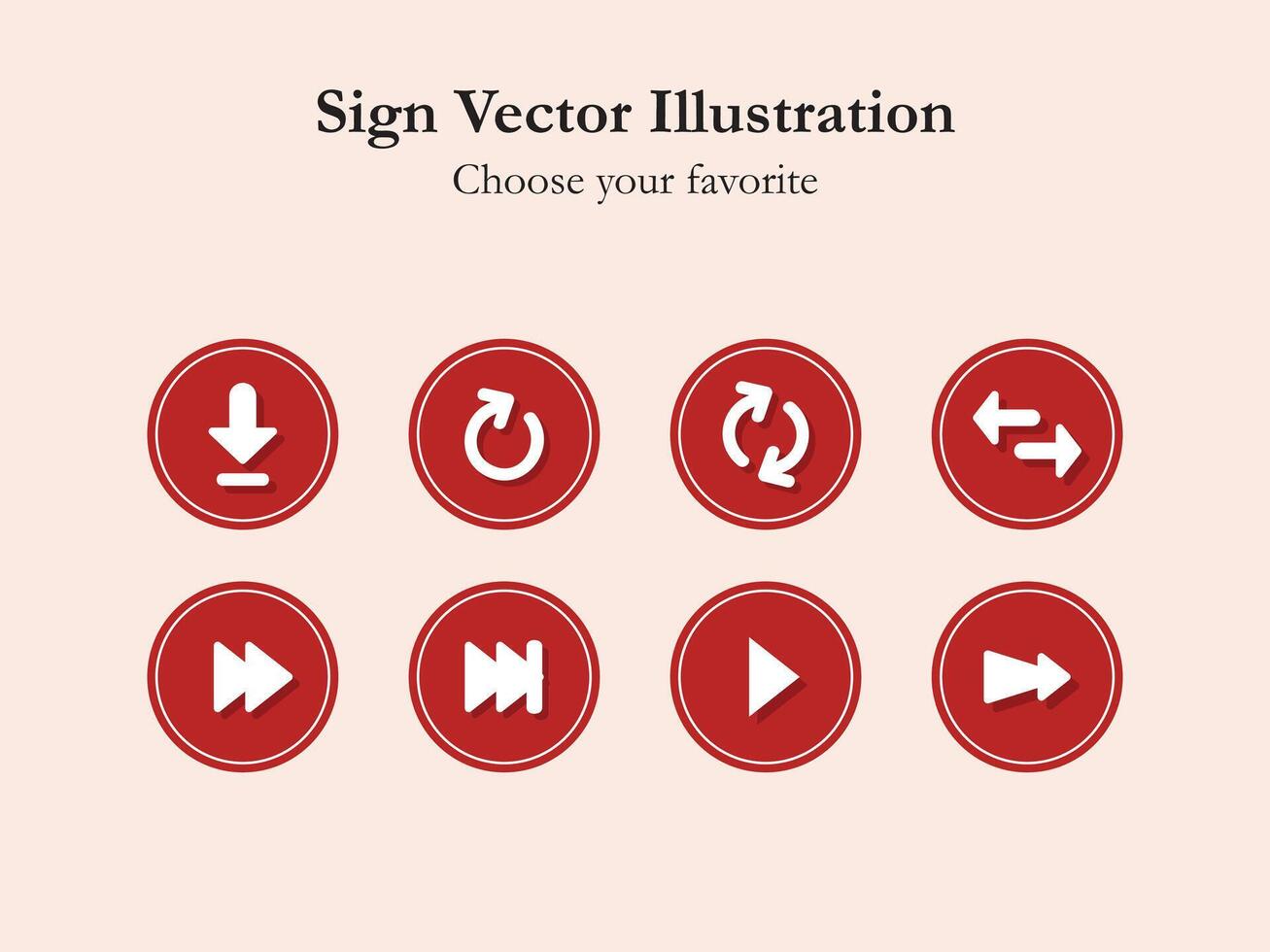 ui icon sign app set arrow cartoon simple line drawing digital business web illustration interface vector