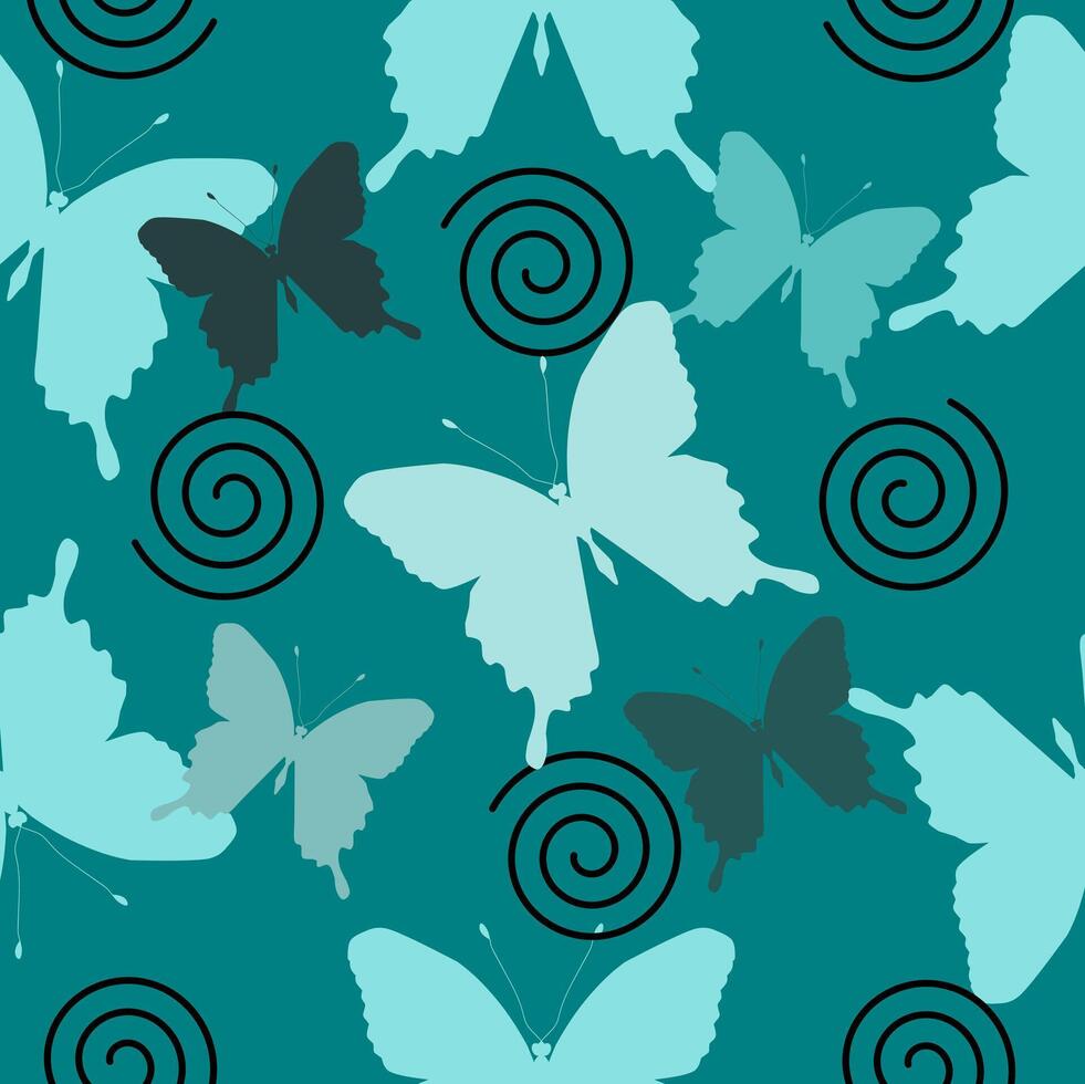 Tosca butterfly seamless pattern for background or wallpaper vector