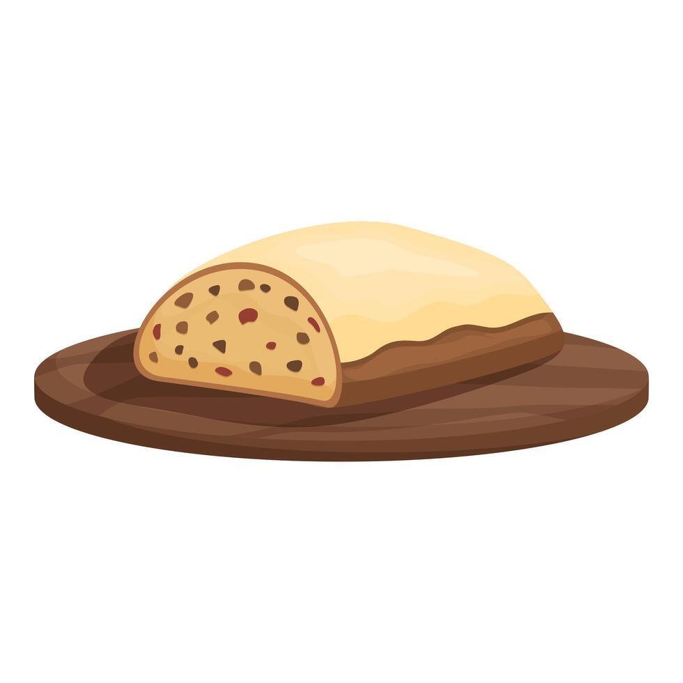 Cartoon mexican quesadilla on wooden plate vector