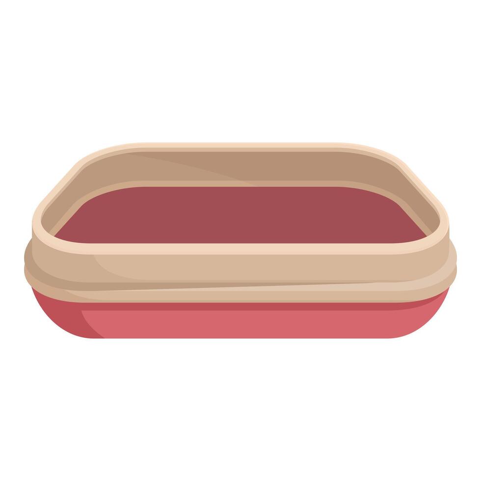 Empty rectangular baking dish illustration vector