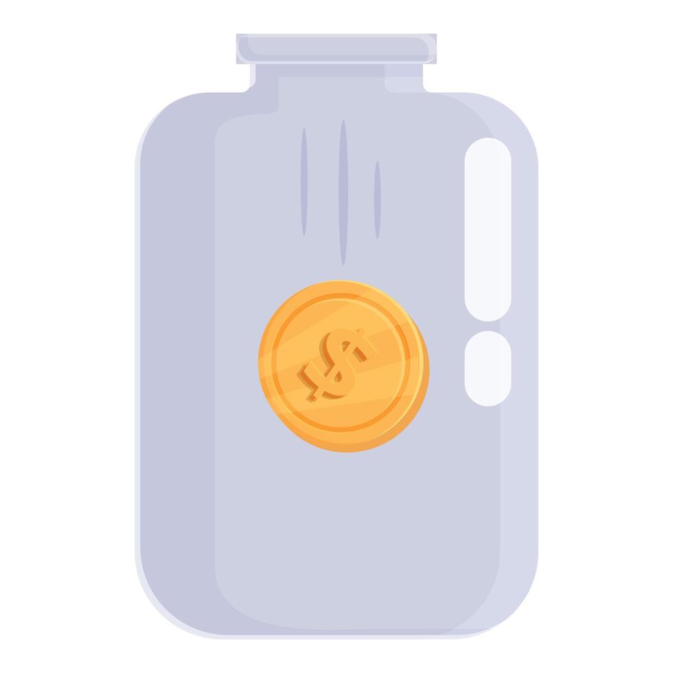 Saving money concept coin in jar illustration vector